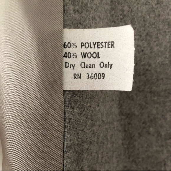 Diane Von Furstenberg Vintage Gray Wool Blend Blazer Size 10 - Picture 13 of 13